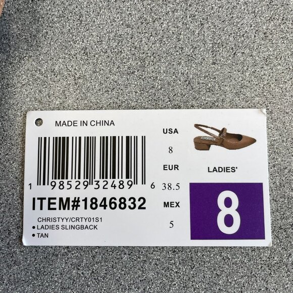 NEW Steve Madden Christyy Women's Size 8M  Tan Slingback Shoes Leather Upper - Picture 5 of 8